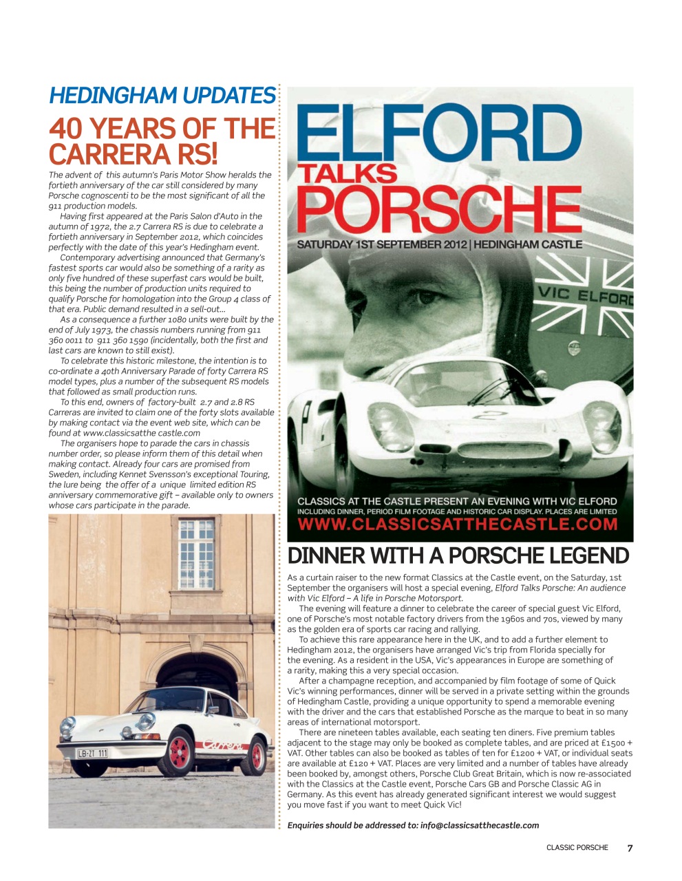 Classic Porsche Preview Pages