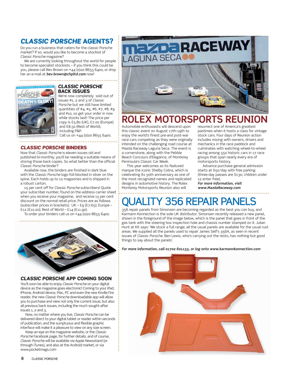 Classic Porsche Preview Pages