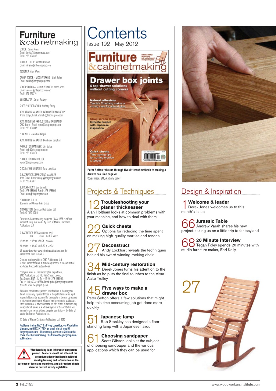 Furniture & Cabinetmaking Preview Pages
