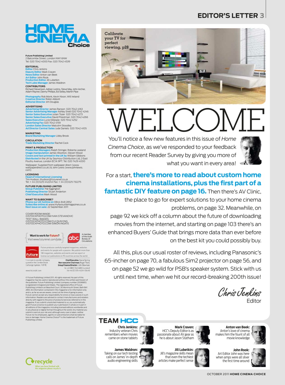 Home Cinema Choice Preview Pages