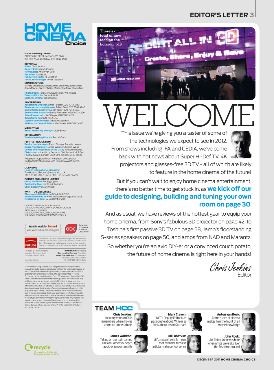 Home Cinema Choice Preview Pages