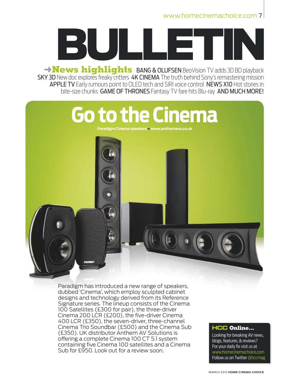 Home Cinema Choice Preview Pages