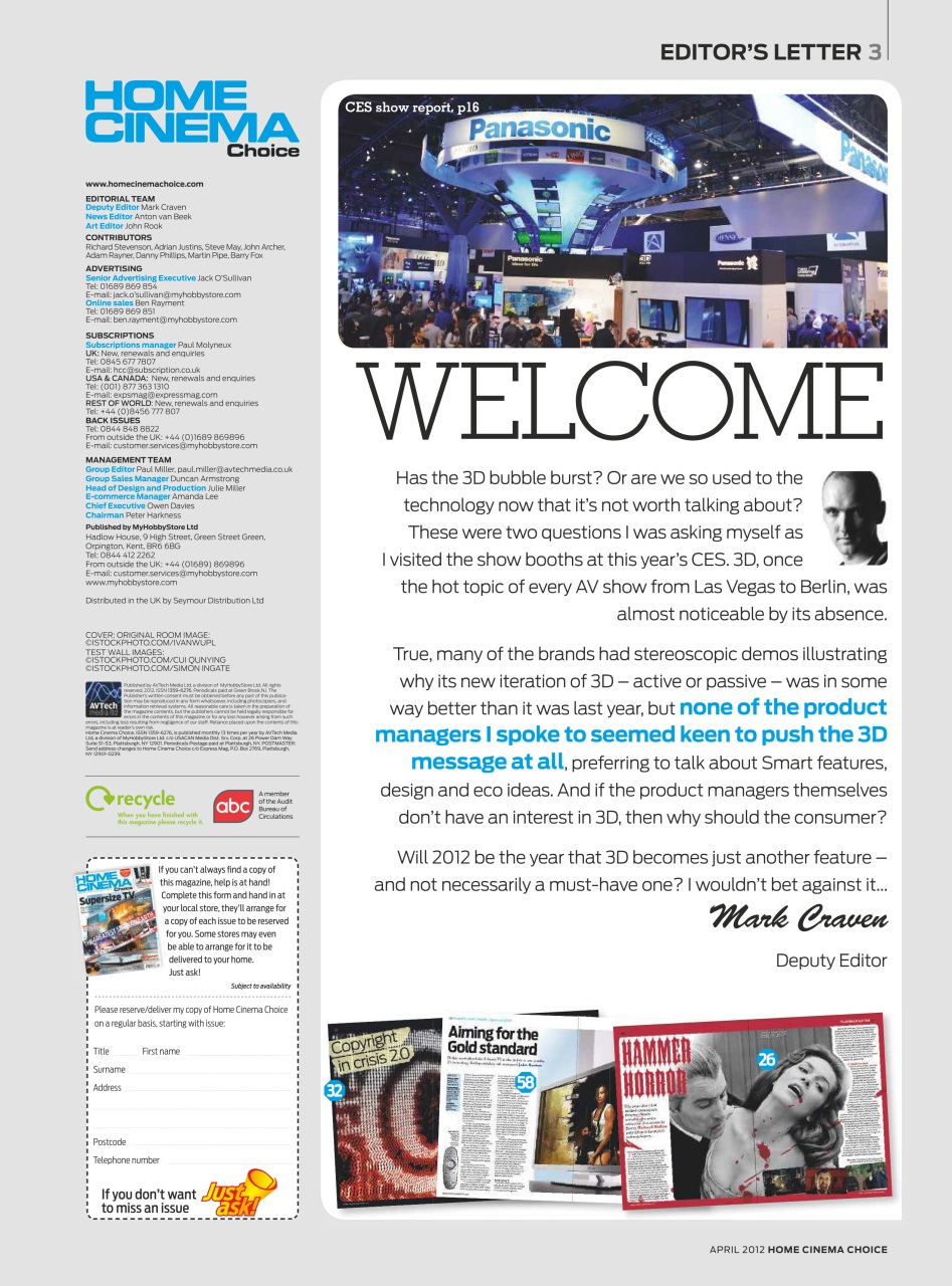 Home Cinema Choice Preview Pages