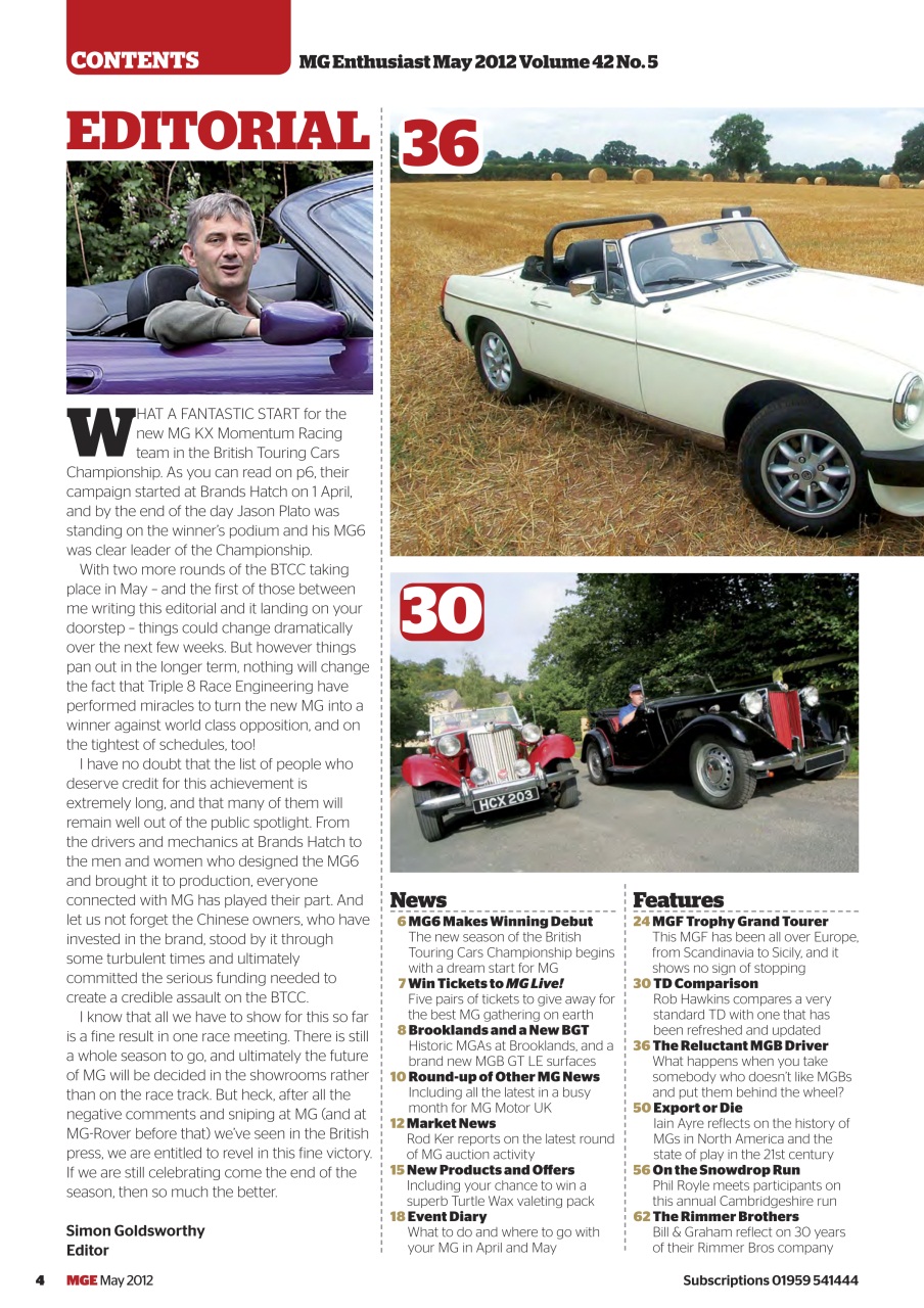 MG Enthusiast Preview Pages