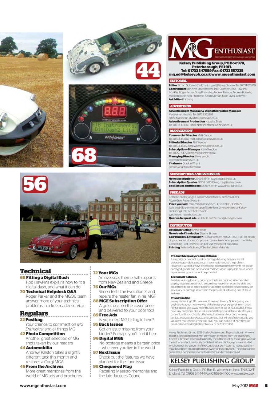 MG Enthusiast Preview Pages