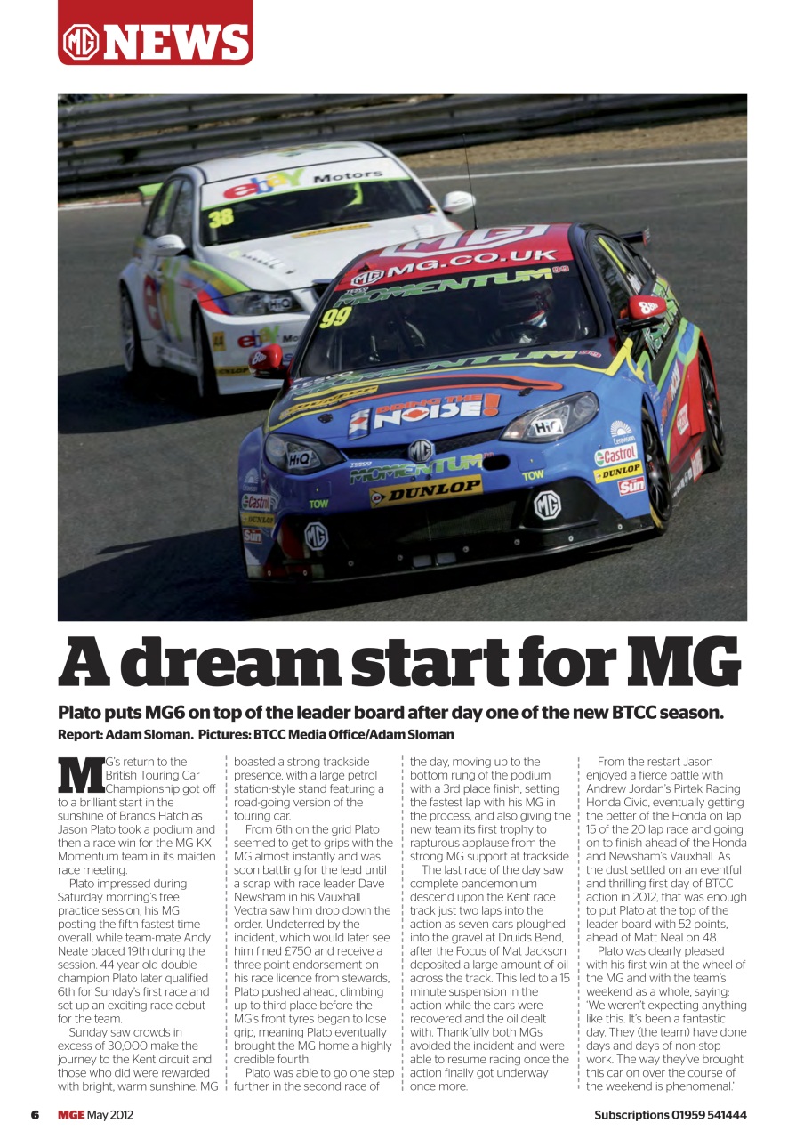 MG Enthusiast Preview Pages