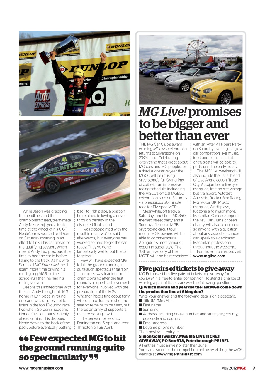 MG Enthusiast Preview Pages