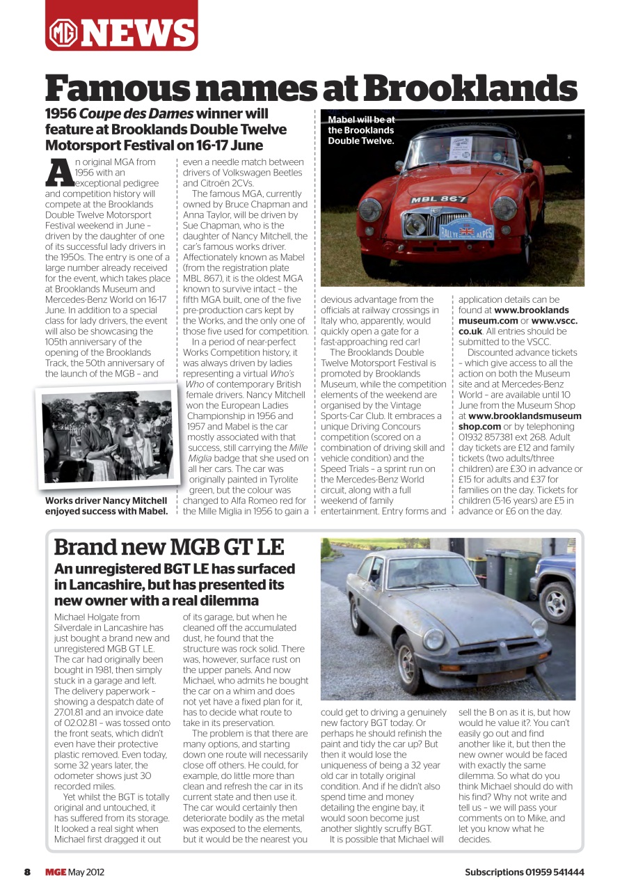 MG Enthusiast Preview Pages