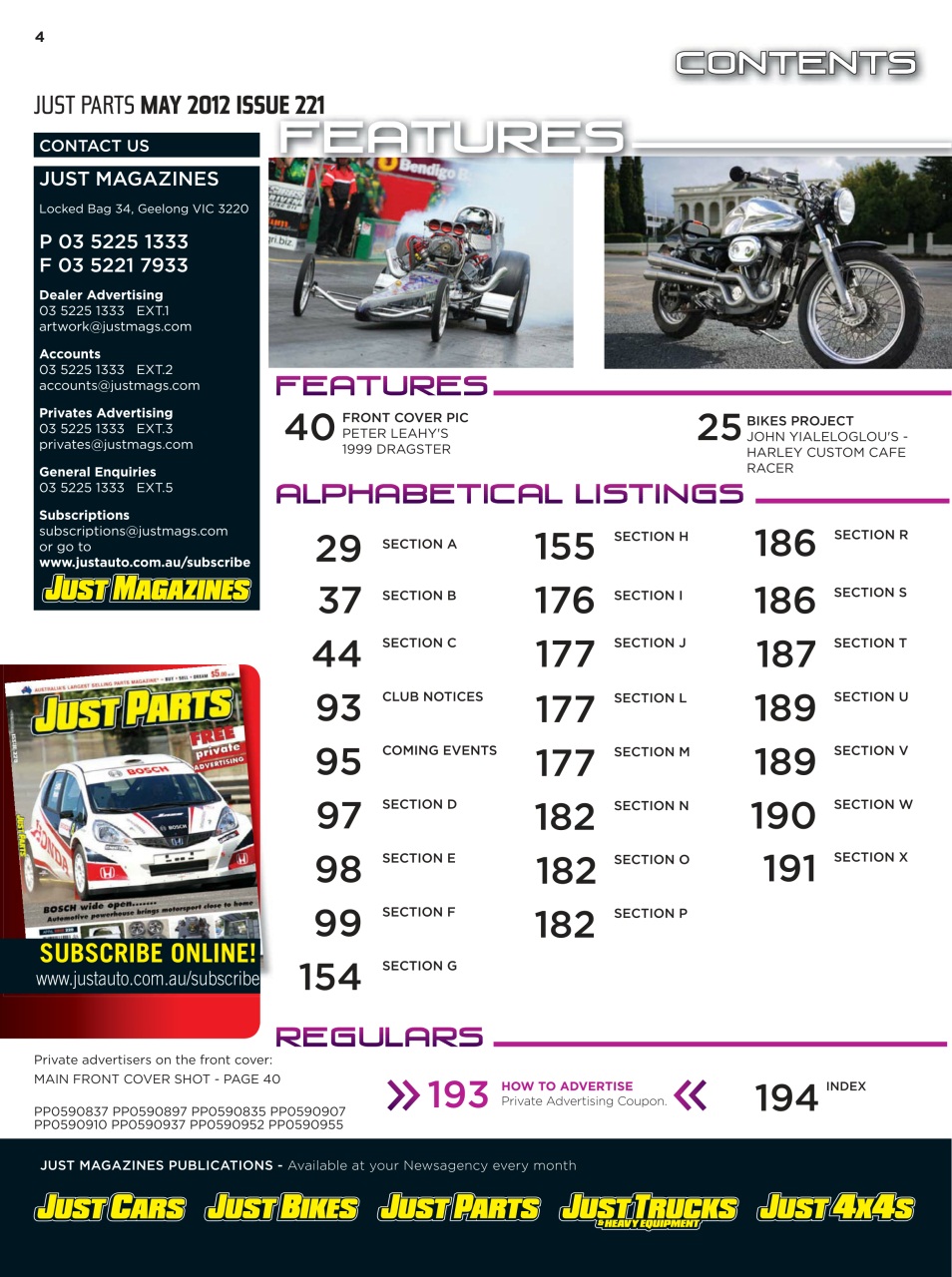 JUST PARTS Preview Pages