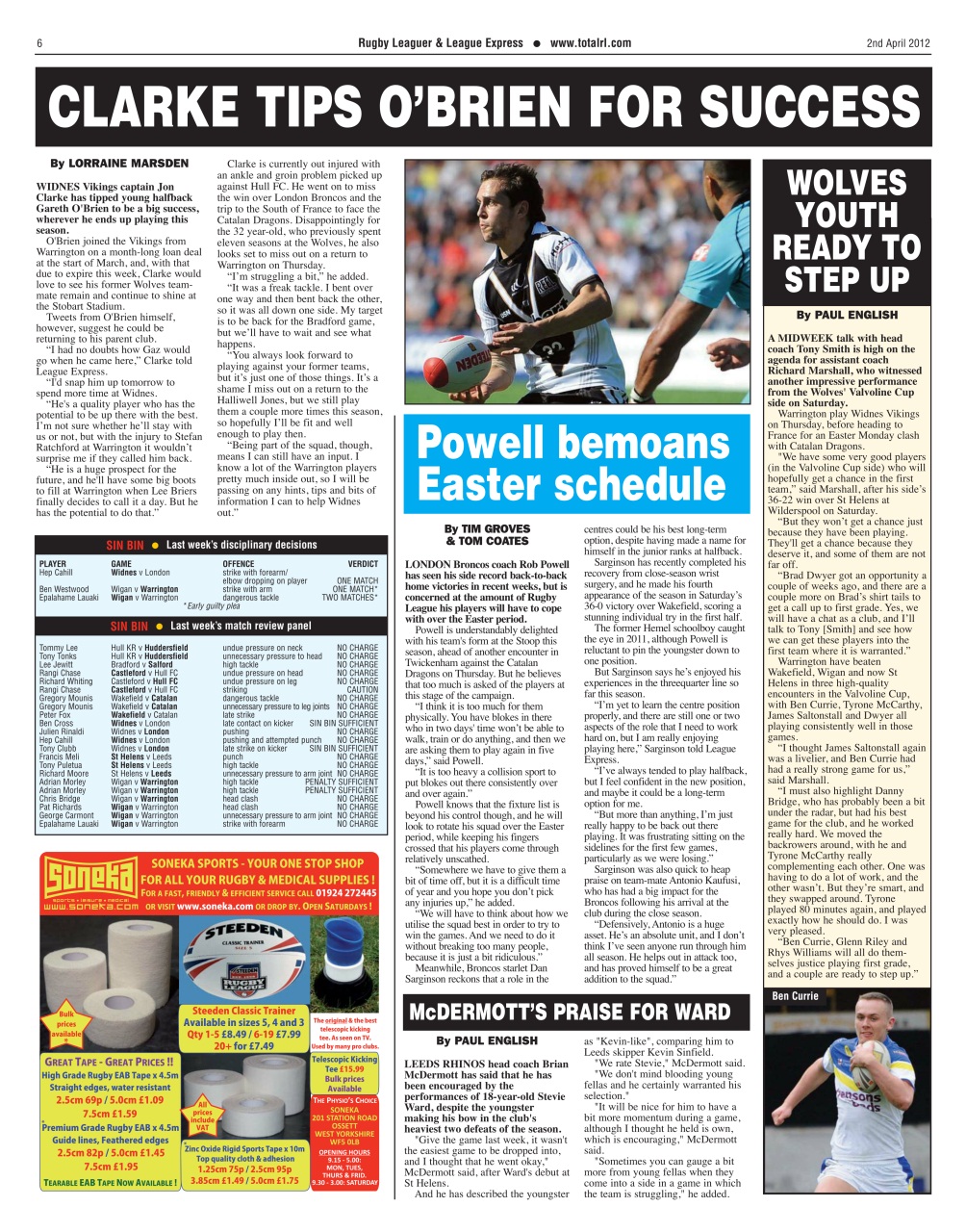 League Express Preview Pages