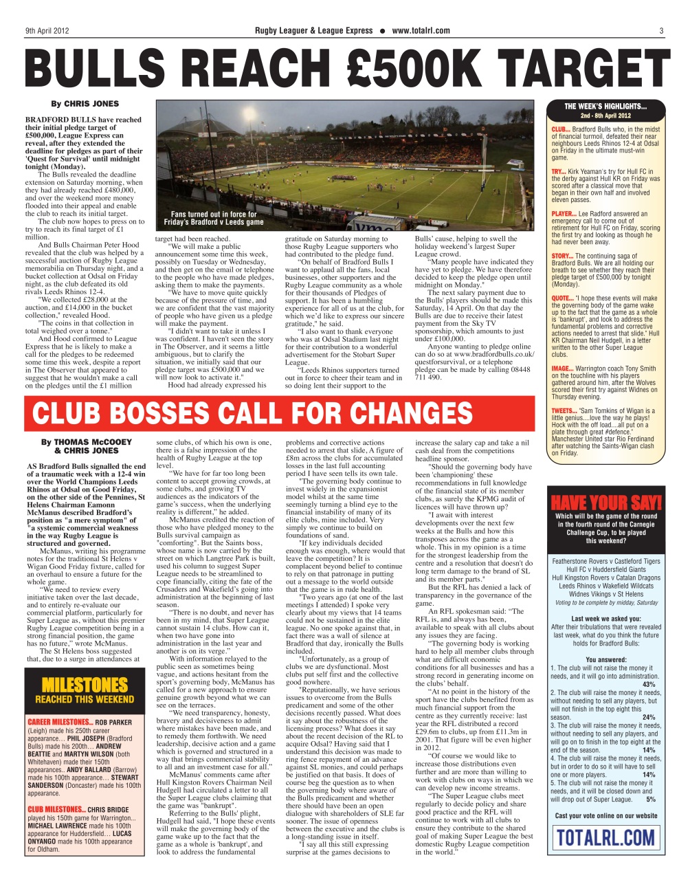 League Express Preview Pages