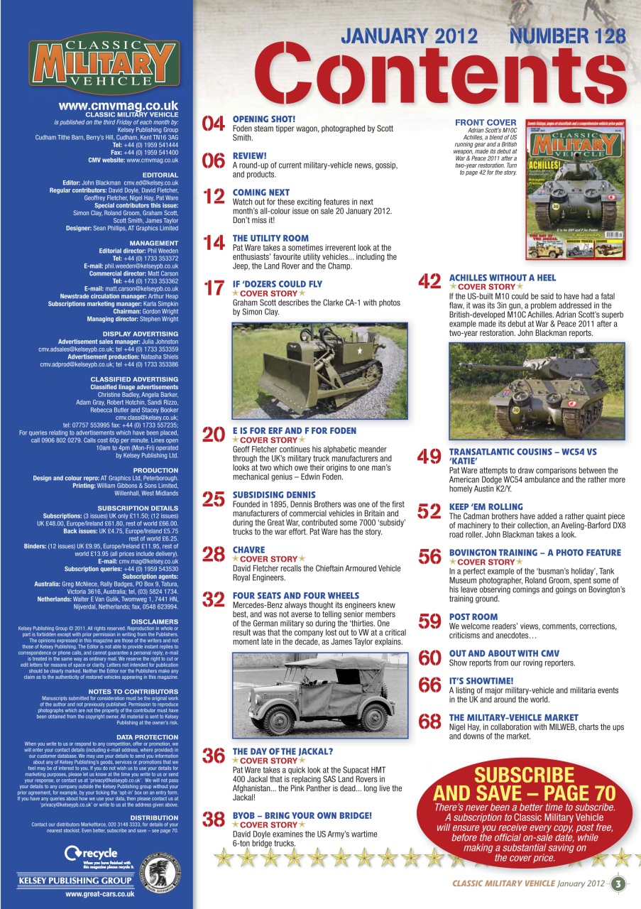 Classic Military Vehicle Preview Pages