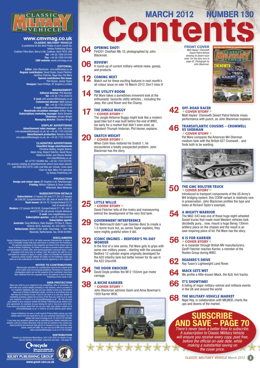 Classic Military Vehicle Preview Pages