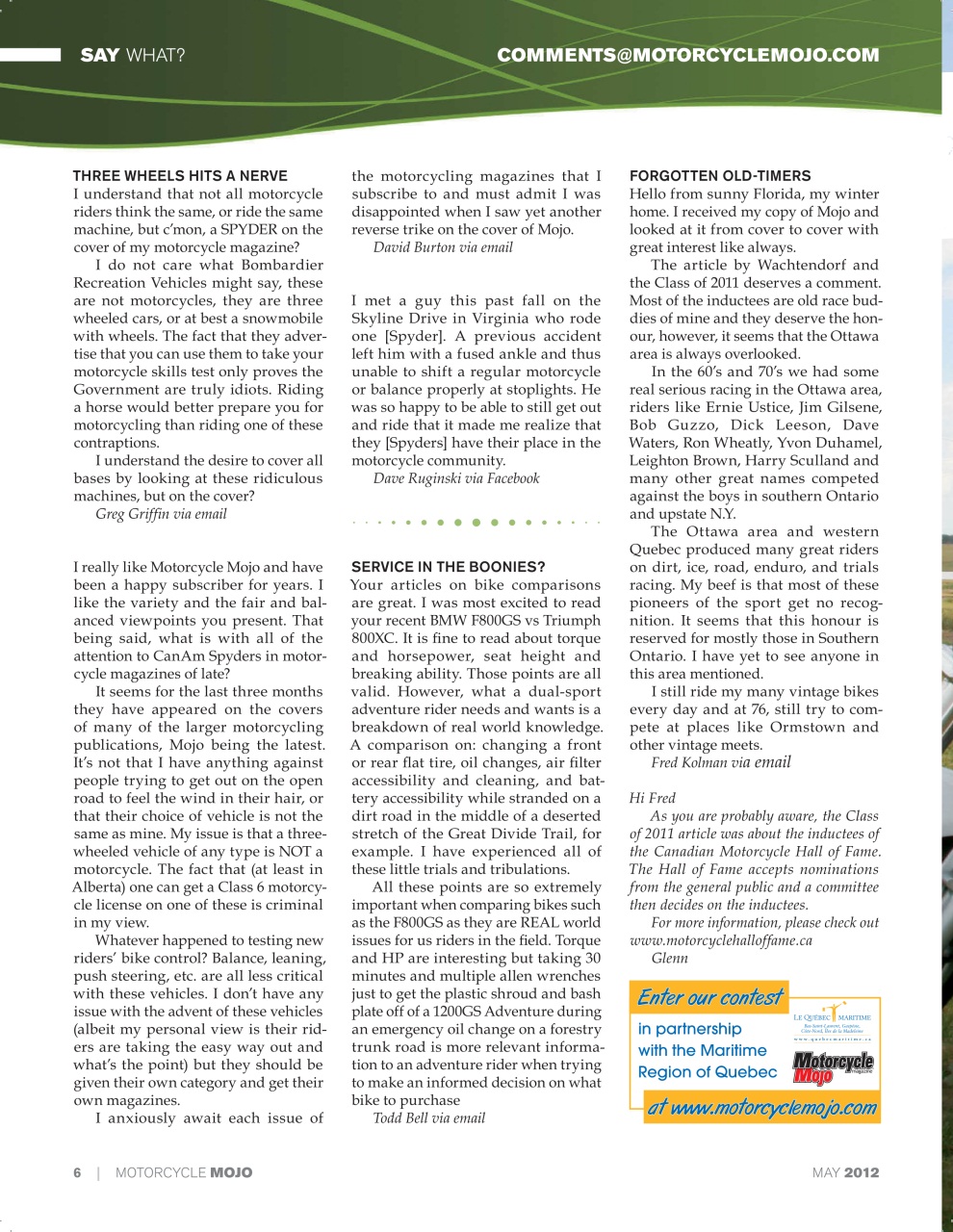 Motorcycle Mojo Preview Pages