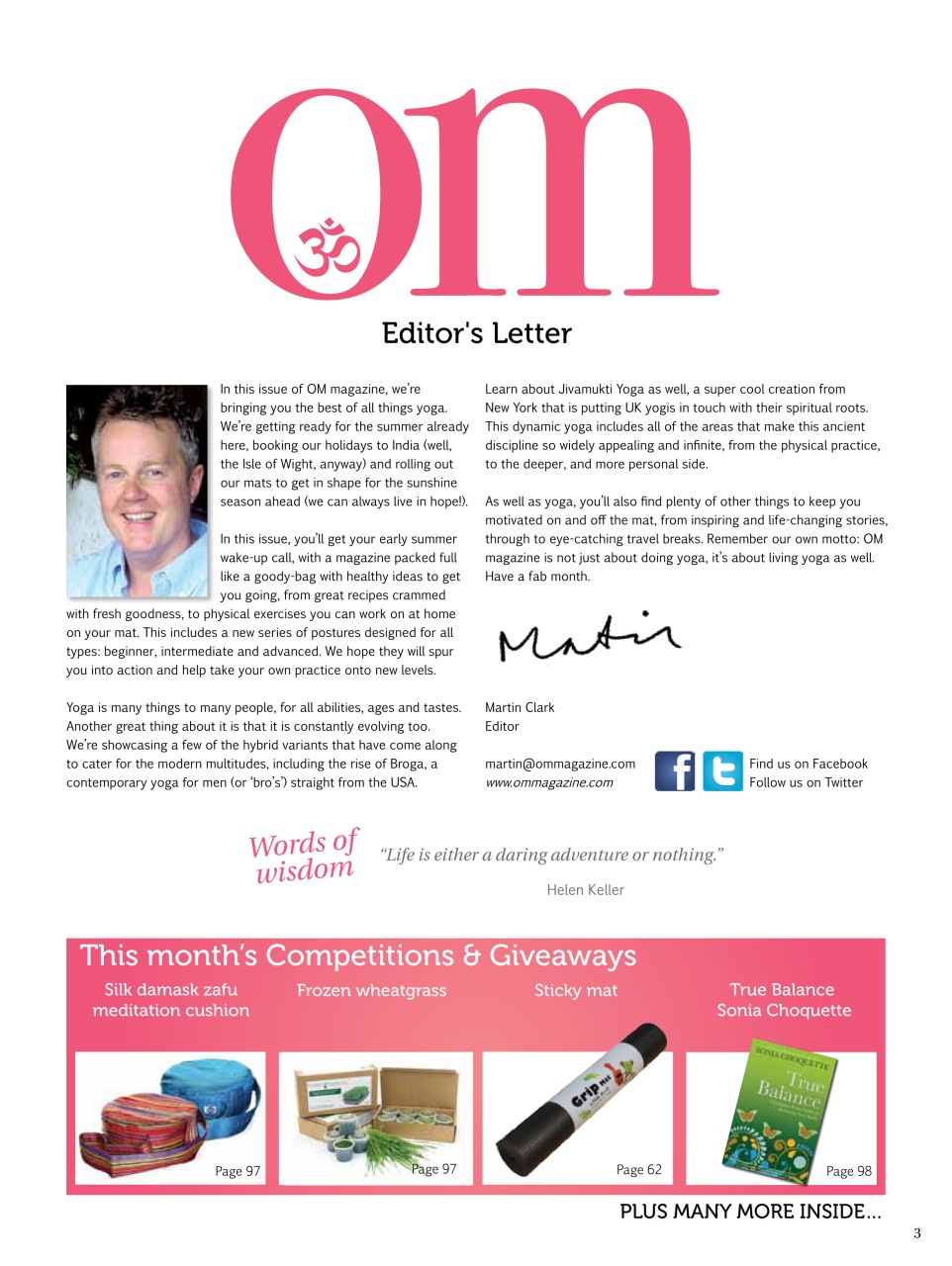 OM Yoga Magazine Preview Pages