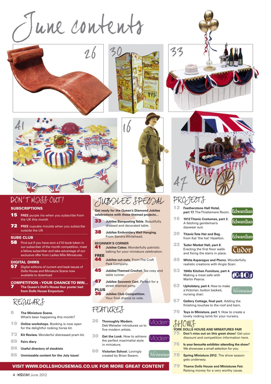 Dolls House and Miniature Scene Preview Pages