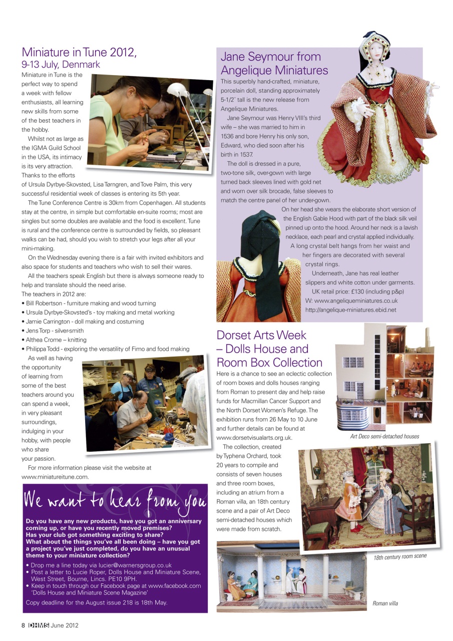 Dolls House and Miniature Scene Preview Pages