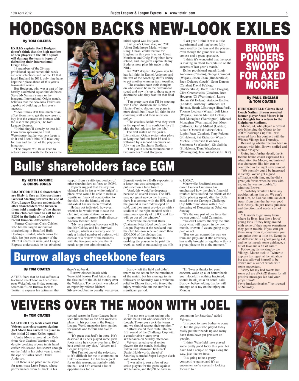 League Express Preview Pages