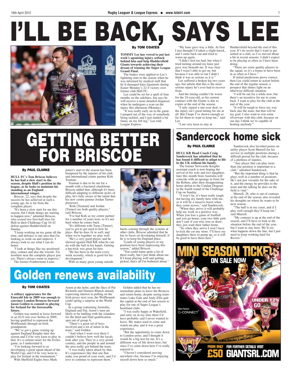 League Express Preview Pages