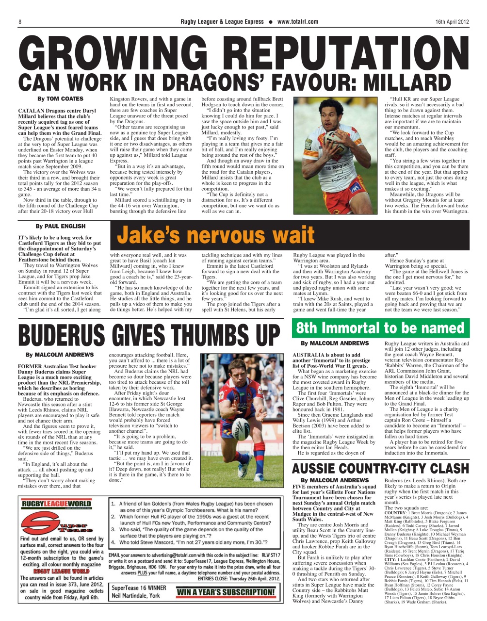 League Express Preview Pages