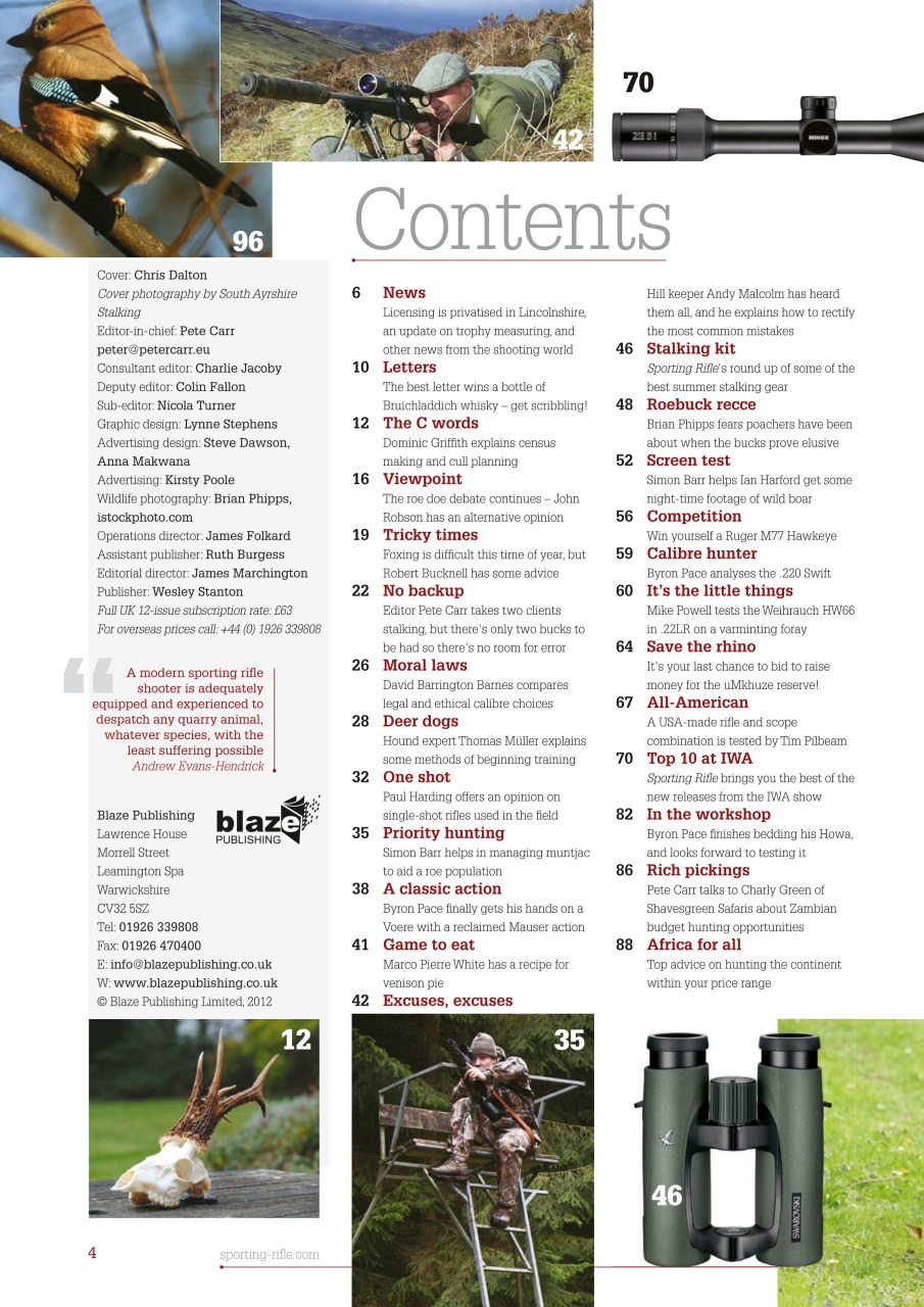 Sporting Rifle Preview Pages