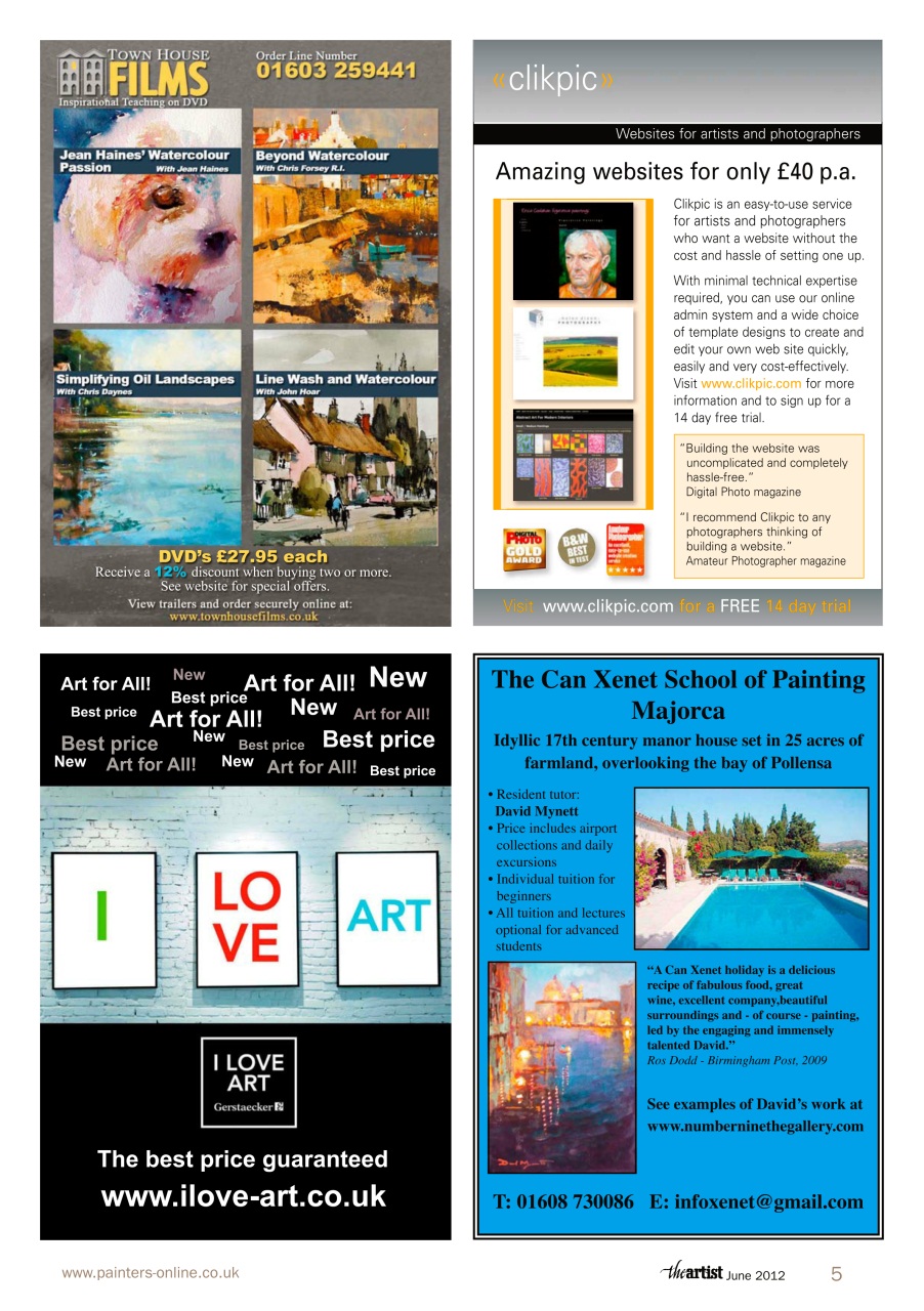 The Artist Preview Pages