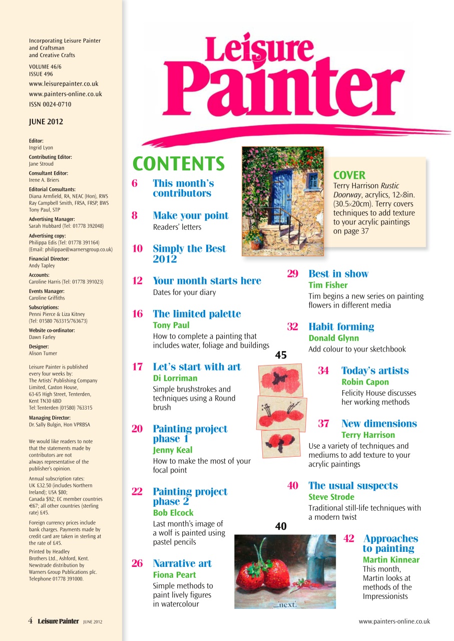 Leisure Painter & The Artist Preview Pages