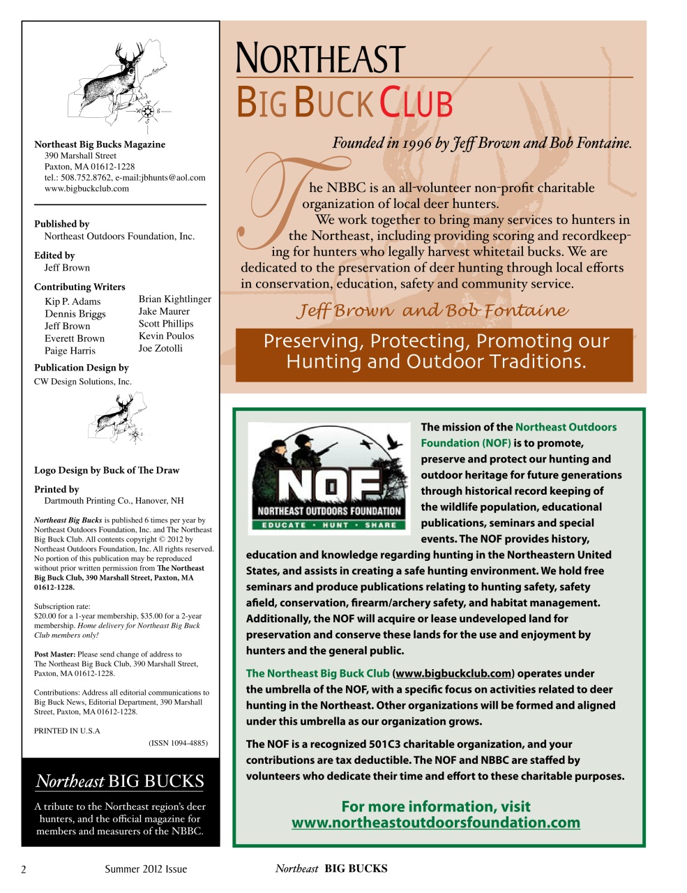 Northeast Big Bucks Preview Pages