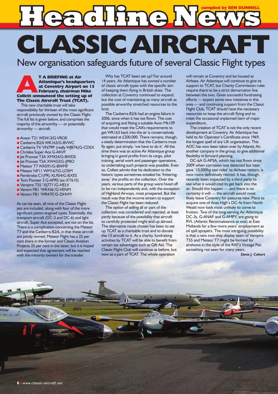 Classic Aircraft Preview Pages