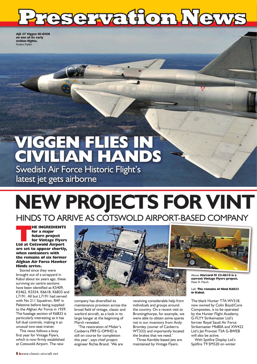 Classic Aircraft Preview Pages