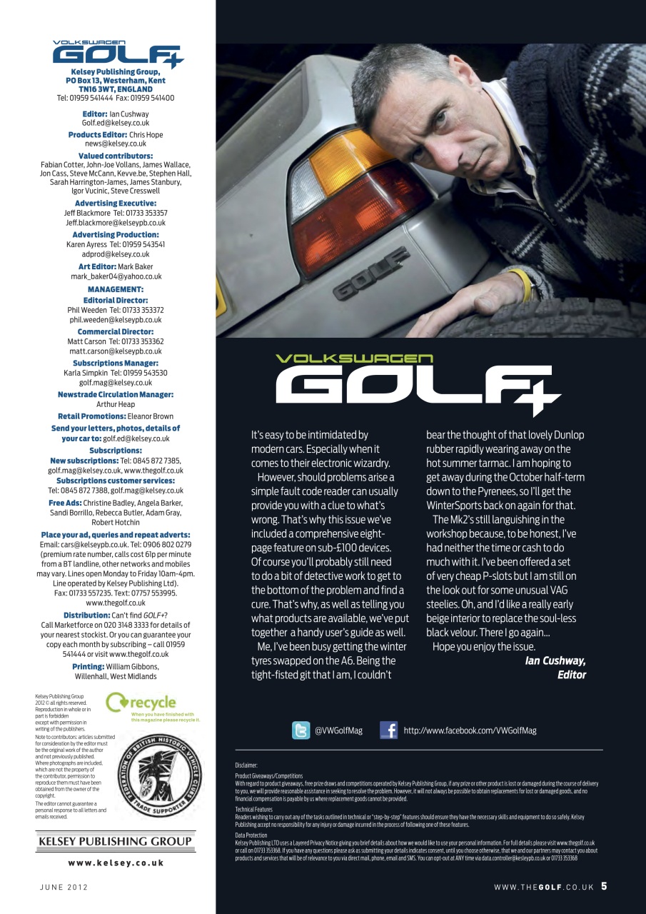 Volkswagen Golf + Preview Pages