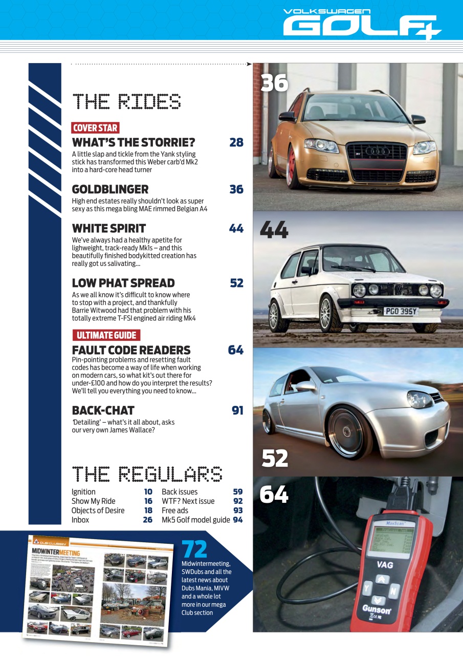 Volkswagen Golf + Preview Pages