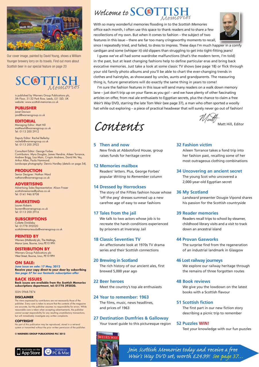 Scottish Memories Preview Pages