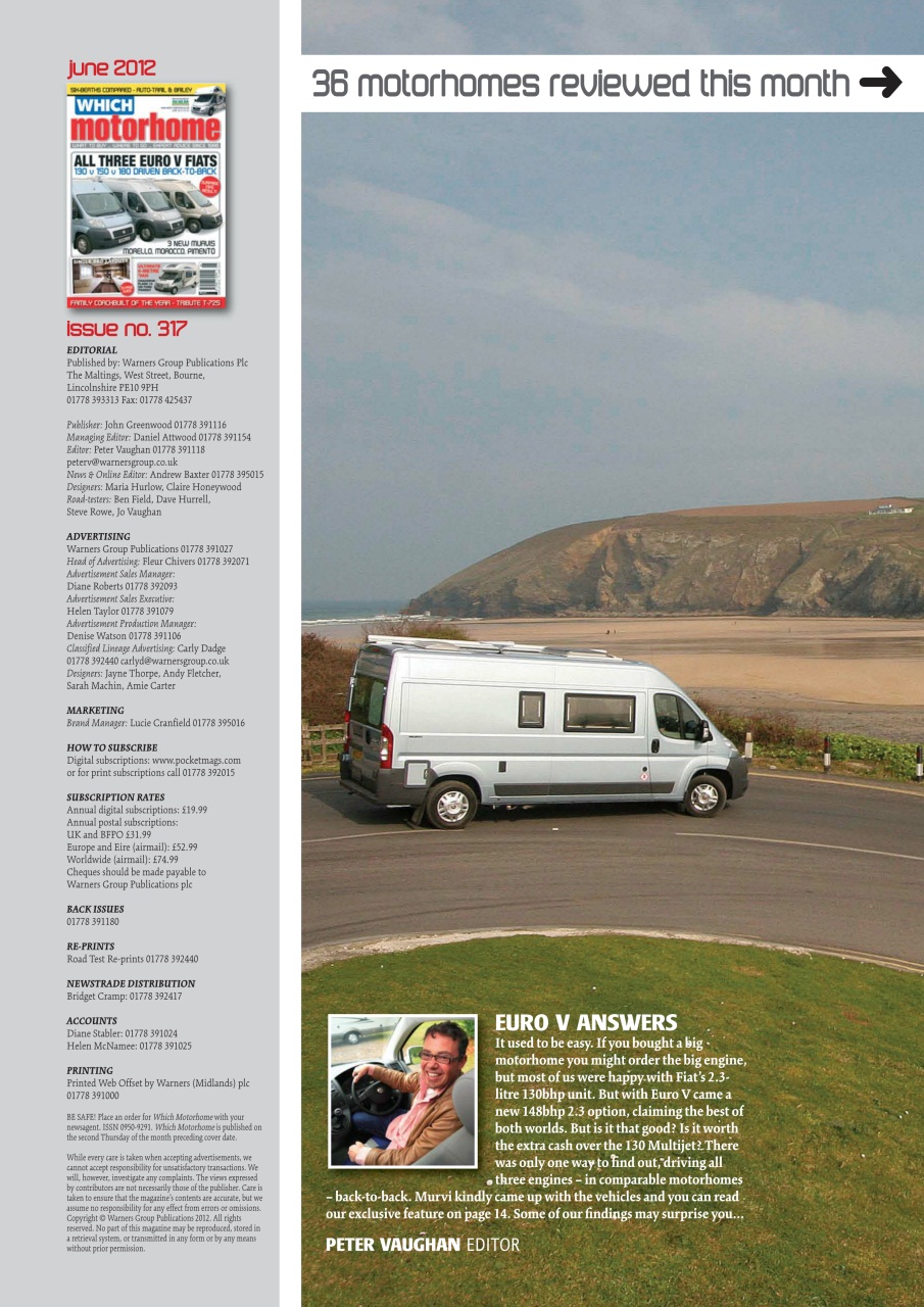 What Motorhome magazine Preview Pages