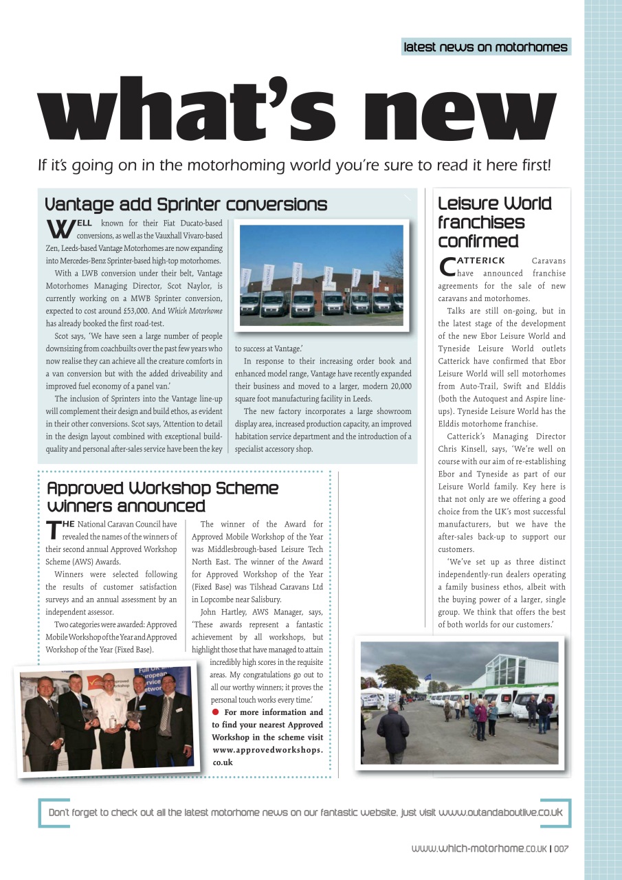 What Motorhome magazine Preview Pages