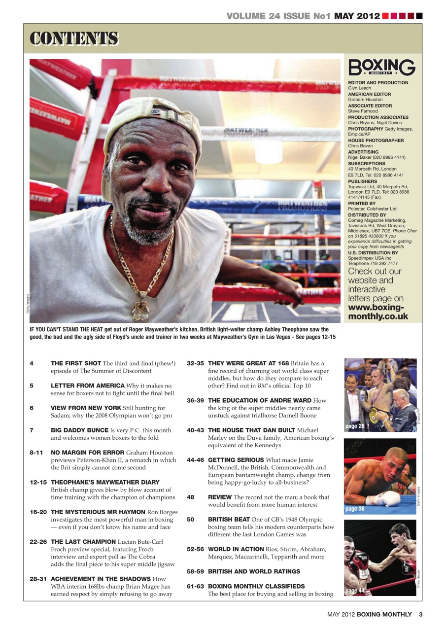Boxing Monthly Preview Pages