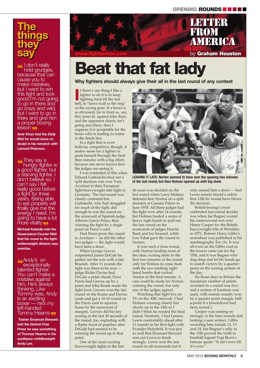 Boxing Monthly Preview Pages