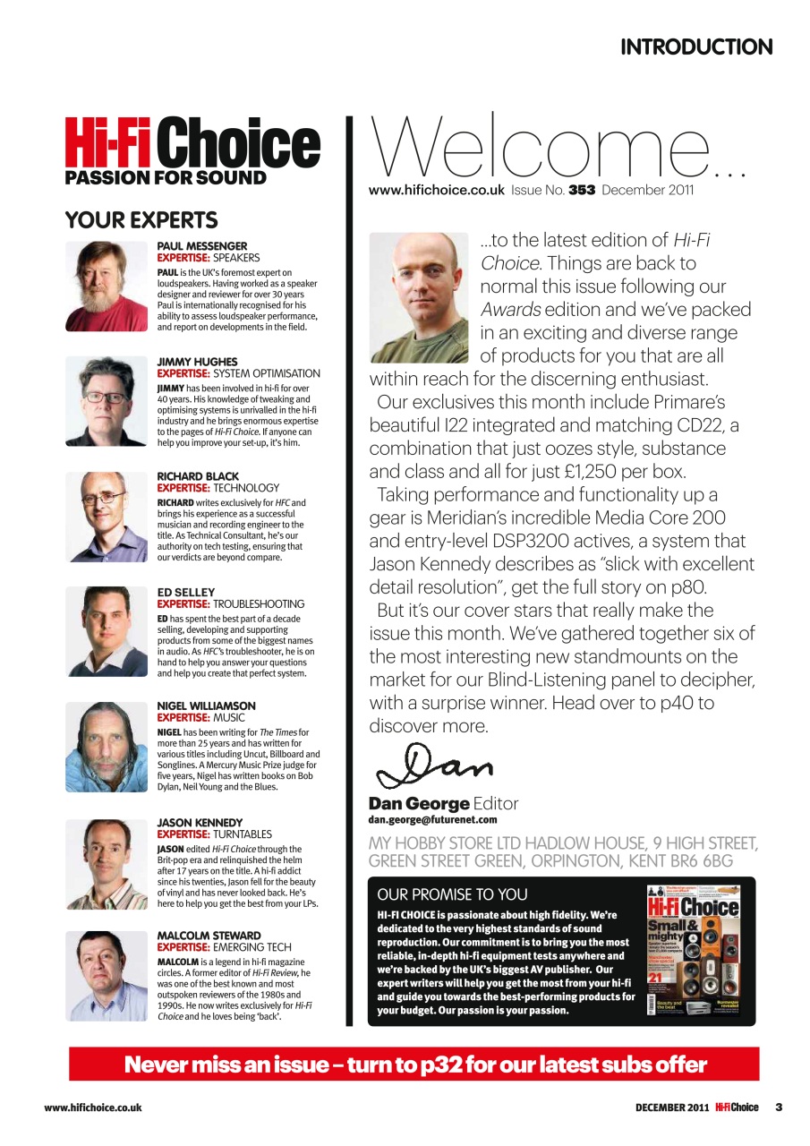 Hi-Fi Choice Preview Pages