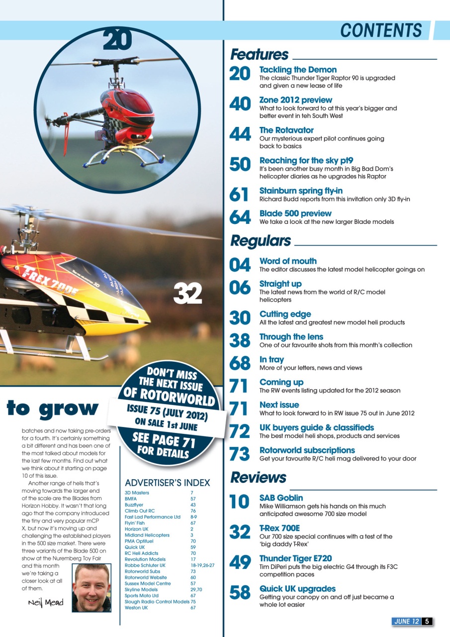 Radio Control Rotor World Preview Pages