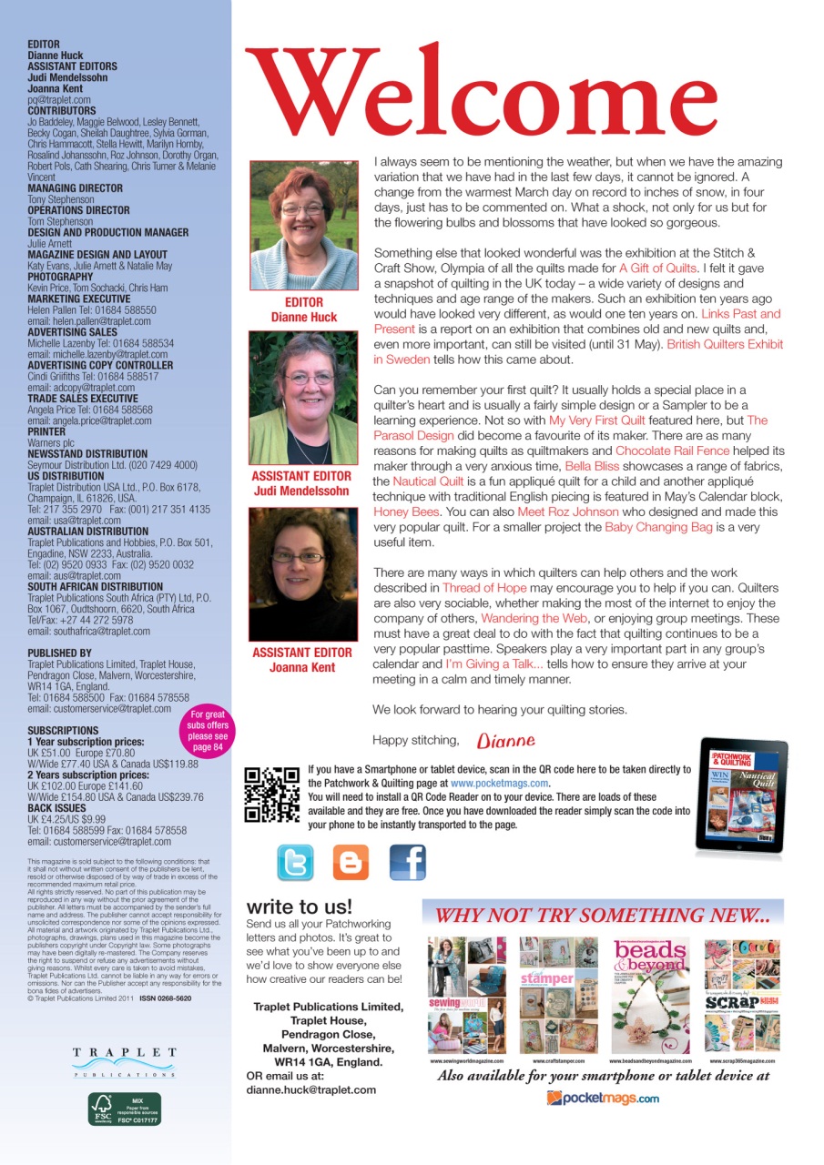 Patchwork and Quilting Preview Pages