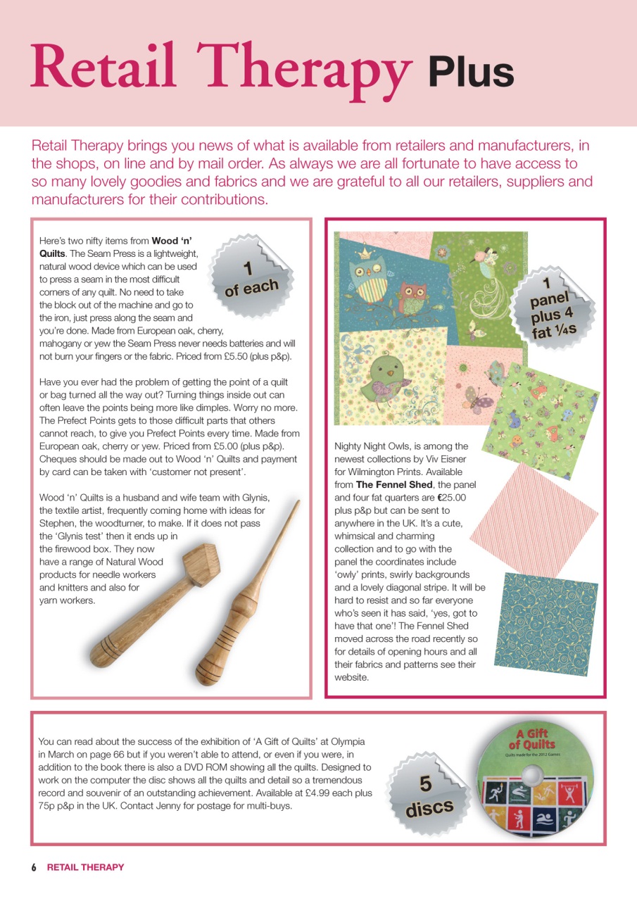 Patchwork and Quilting Preview Pages