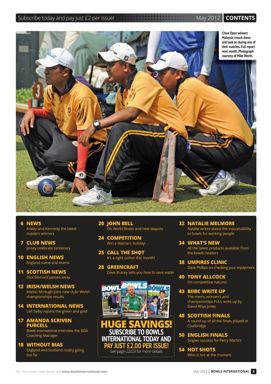 Bowls International Preview Pages