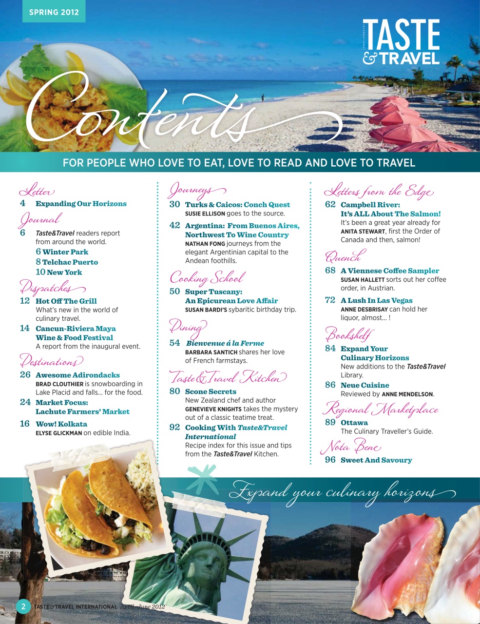 Taste & Travel International Preview Pages