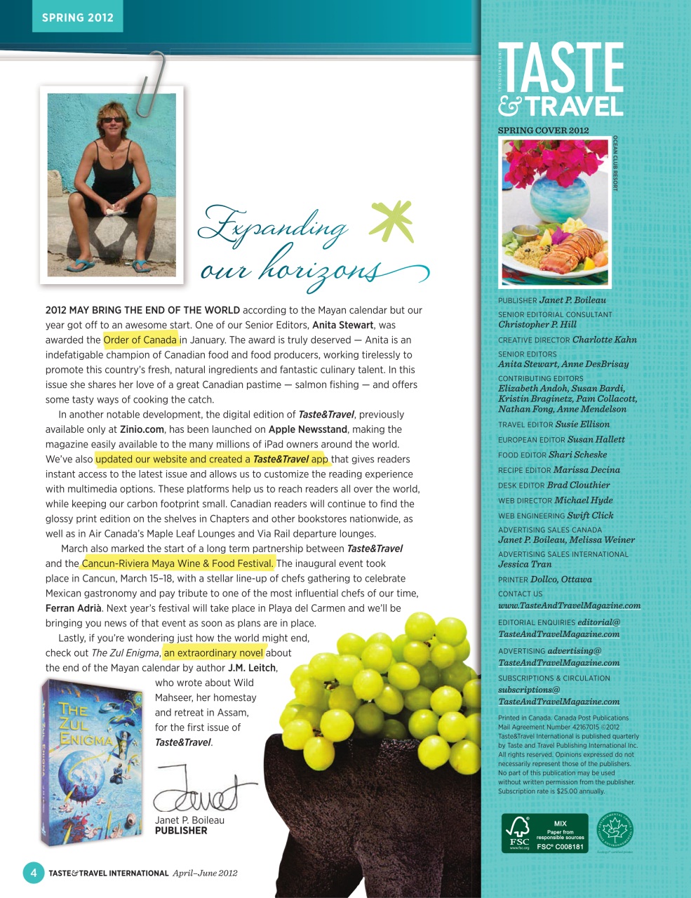 Taste & Travel International Preview Pages