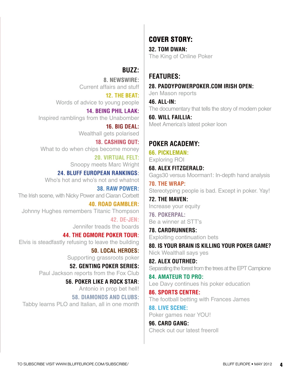 Bluff Europe Preview Pages