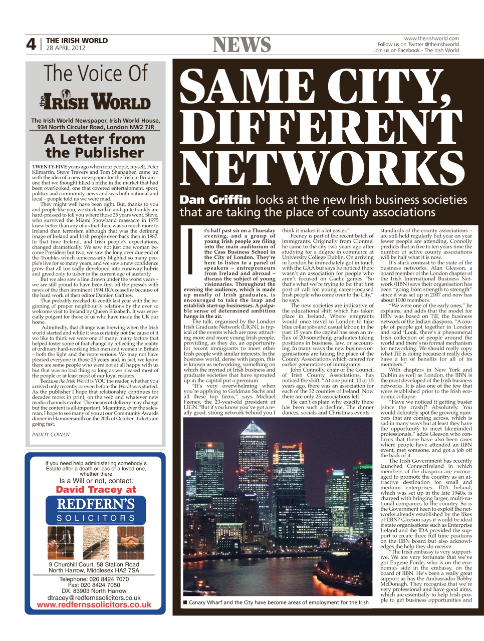 Irish World Preview Pages