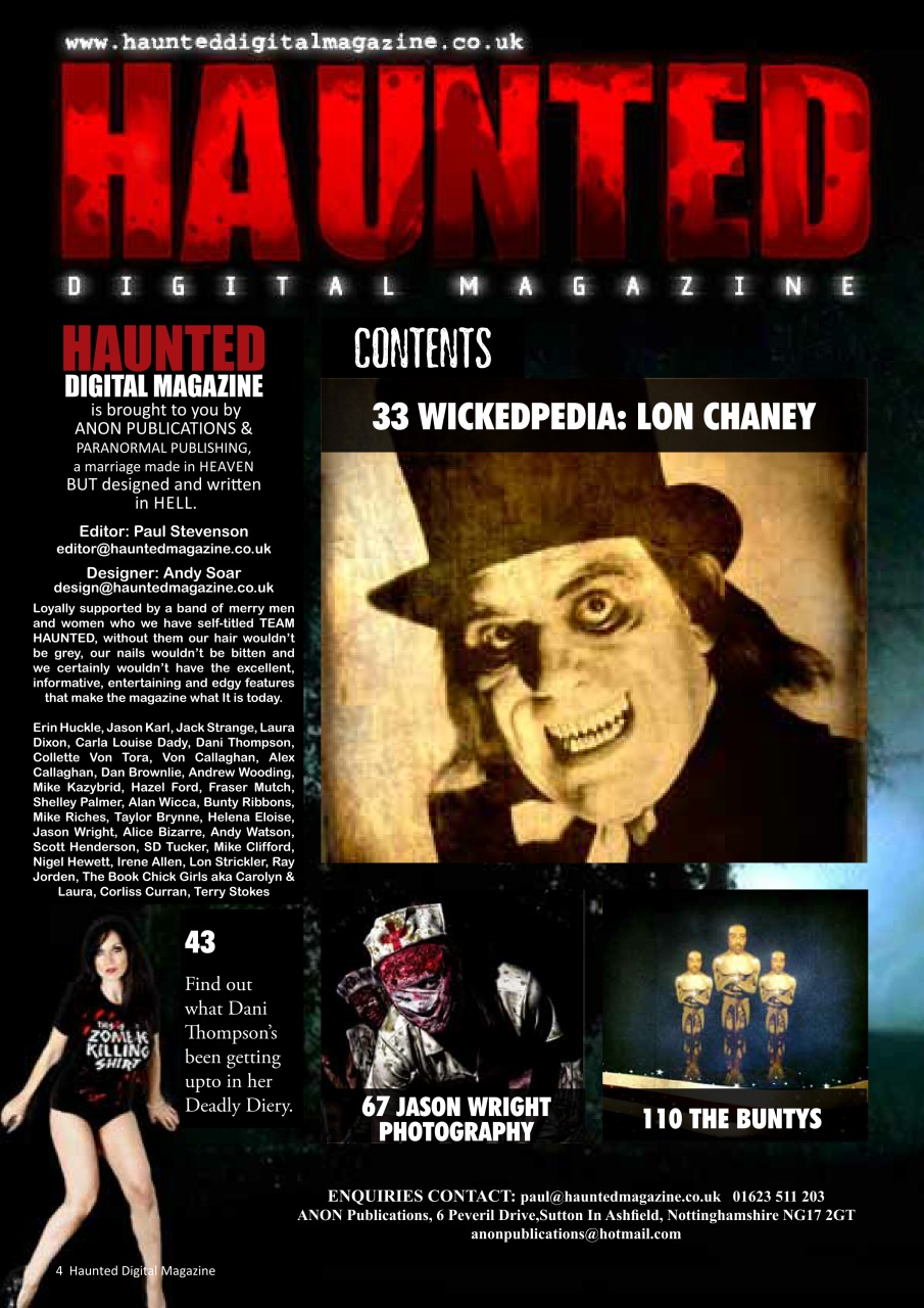 Haunted Magazine Preview Pages