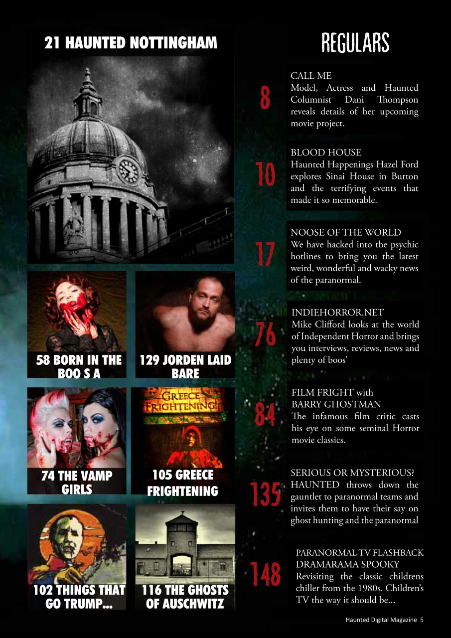 Haunted Magazine Preview Pages