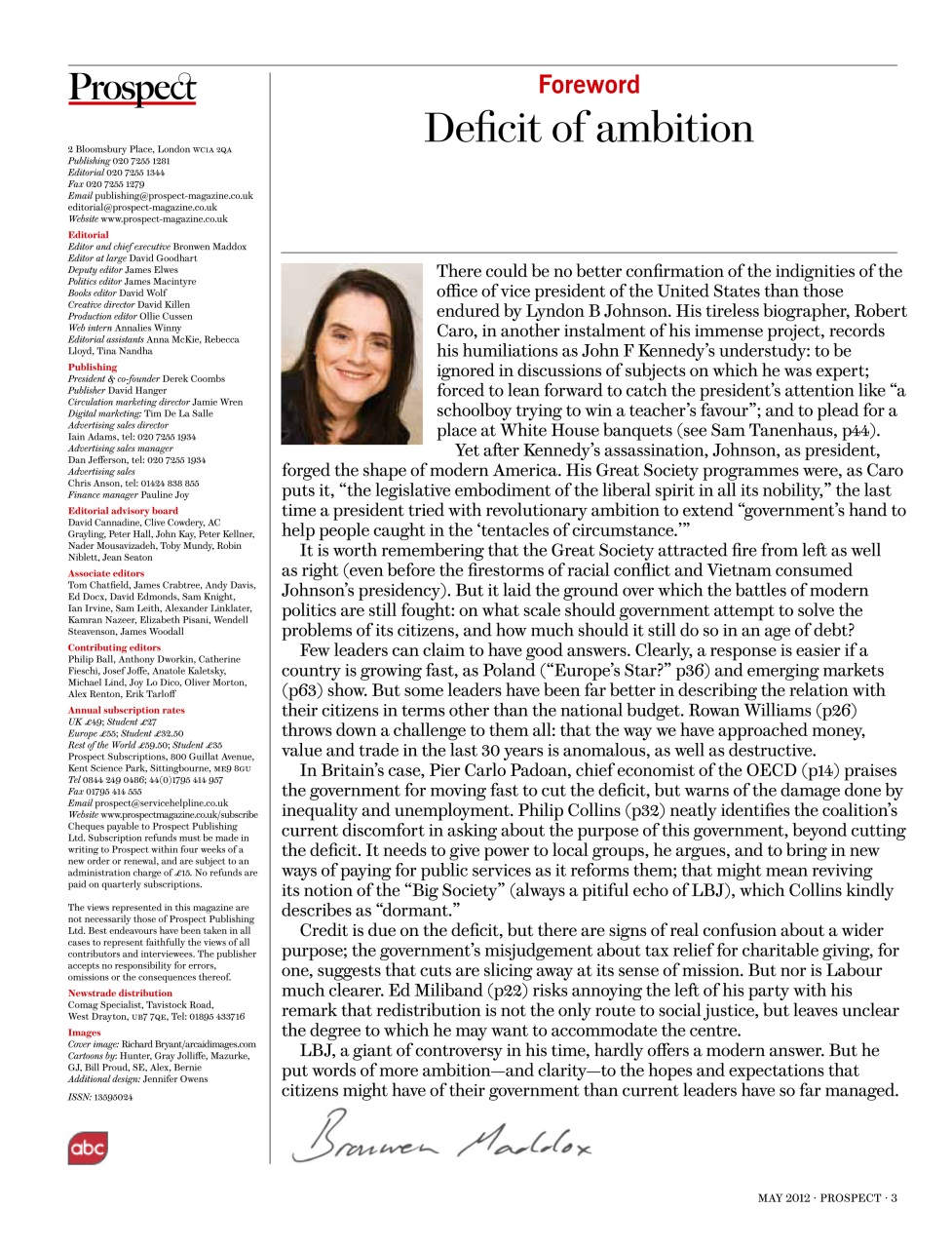 Prospect Magazine Preview Pages