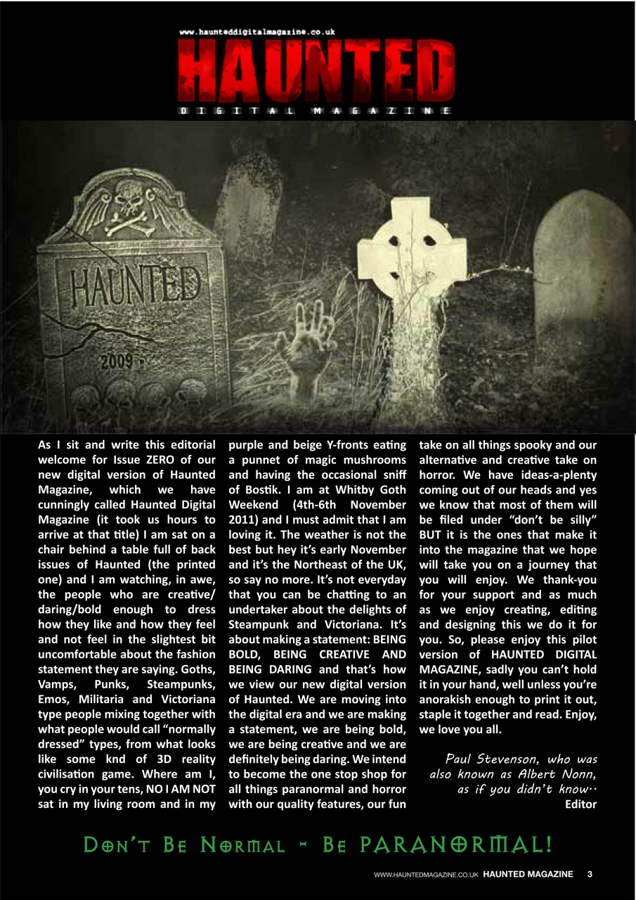 Haunted Magazine Preview Pages